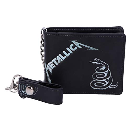 Metallica Black Album Embossed Wallet With Chain Accessories