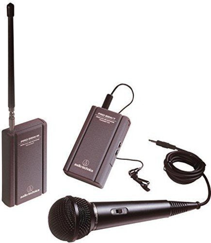 Audio-Technica ATR288W TwinMic VHF Battery-Powered Wireless Microphone System Microphones