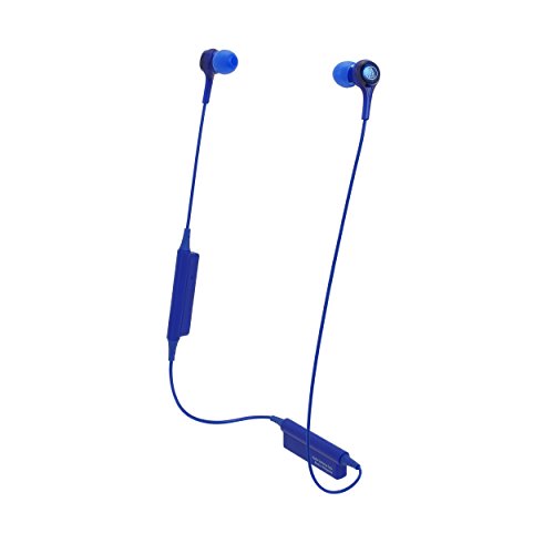 Audio-Technica ATH-CK200BT Bluetooth Wireless In-Ear Headphones with In-Line Mic & Control, Blue Headphone