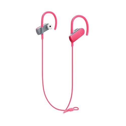 Audio-Technica ATH-SPORT50BTBK SonicSport Bluetooth Wireless In-Ear Headphones, Pink Headphone