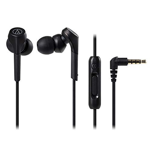 Audio-Technica ATH-CKS550XiSBK Solid Bass In-Ear Headphones, Black Headphone