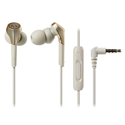 Audio-Technica ATH-CKS550XiSCG Solid Bass In-Ear Headphones, Champagne-Gold Headphone