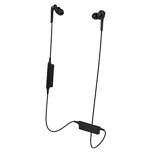 Audio-Technica ATH-CKS550XBTBK Solid Bass Wireless In-Ear Headphones, Black Headphone