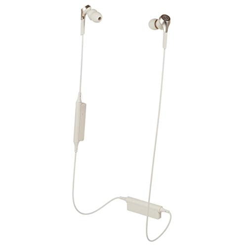 Audio-Technica ATH-CKS550XBTCG Solid Bass Wireless In-Ear Headphones, Champagne-Gold Headphone