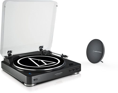 Audio-Technica AT-LP60SPBT-BK Fully Automatic Belt-Drive Wireless Turntable and Speaker System Turntables