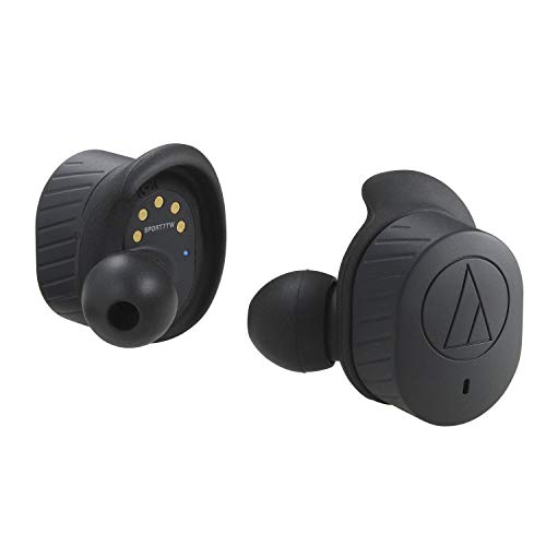 Audio-Technica ATH-SPORT7TWBK SonicSport Wireless in-Ear Headphones, Black Headphone