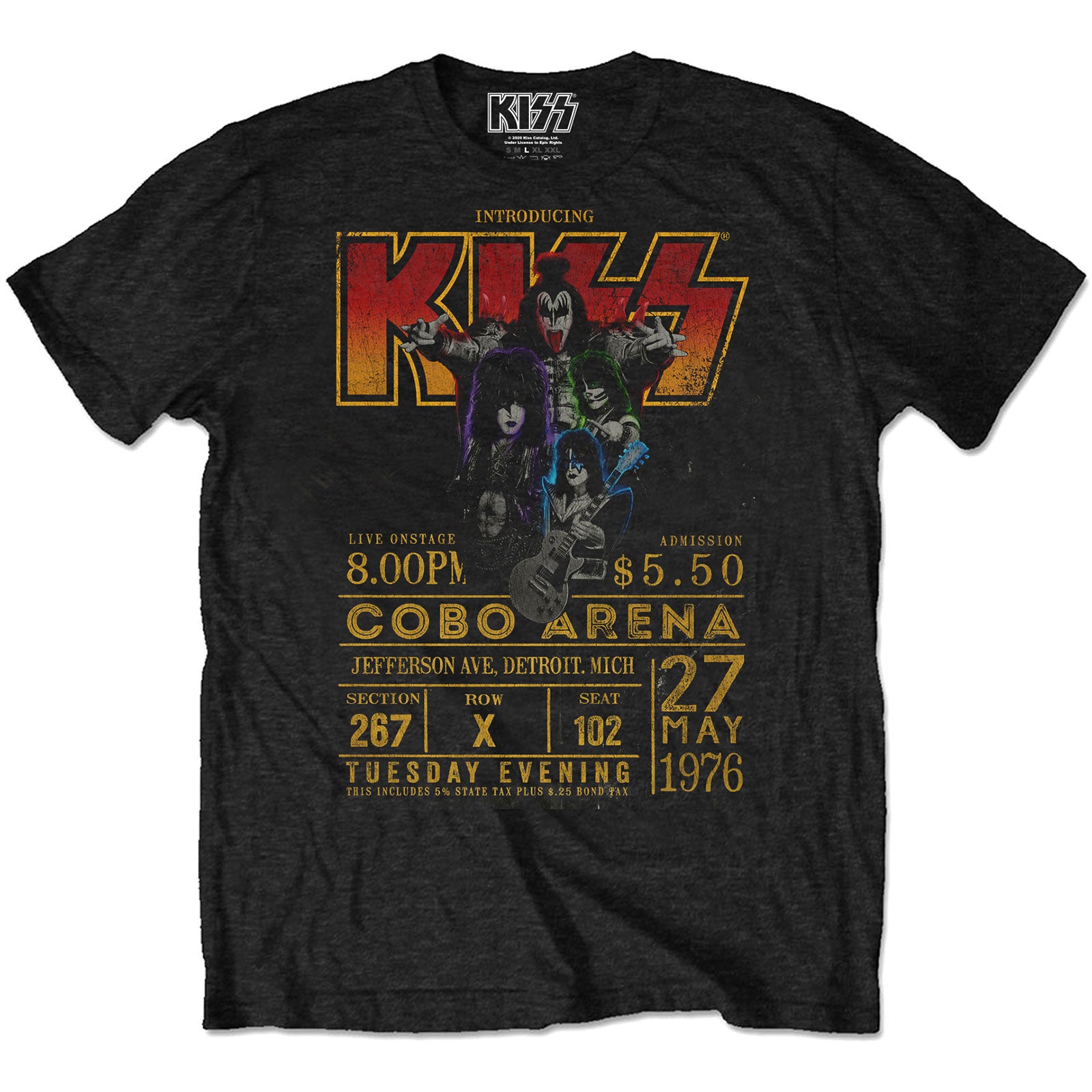 kiss_unisex_t-shirt:_cobo_arena_'76_(eco-friendly)